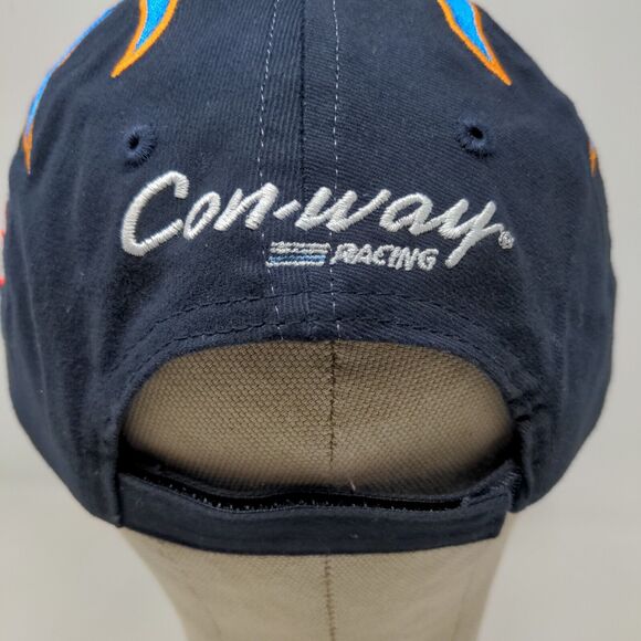 Con-Way Freight Racing Strapback Hat Blue OSFM Embroidered Flames #6 - Picture 10 of 13